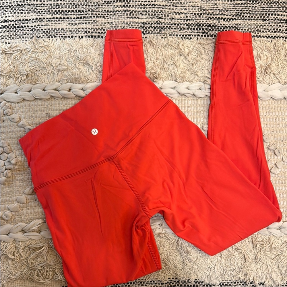 lululemon athletica Red Leggings. No pilling, ever only worn once!!